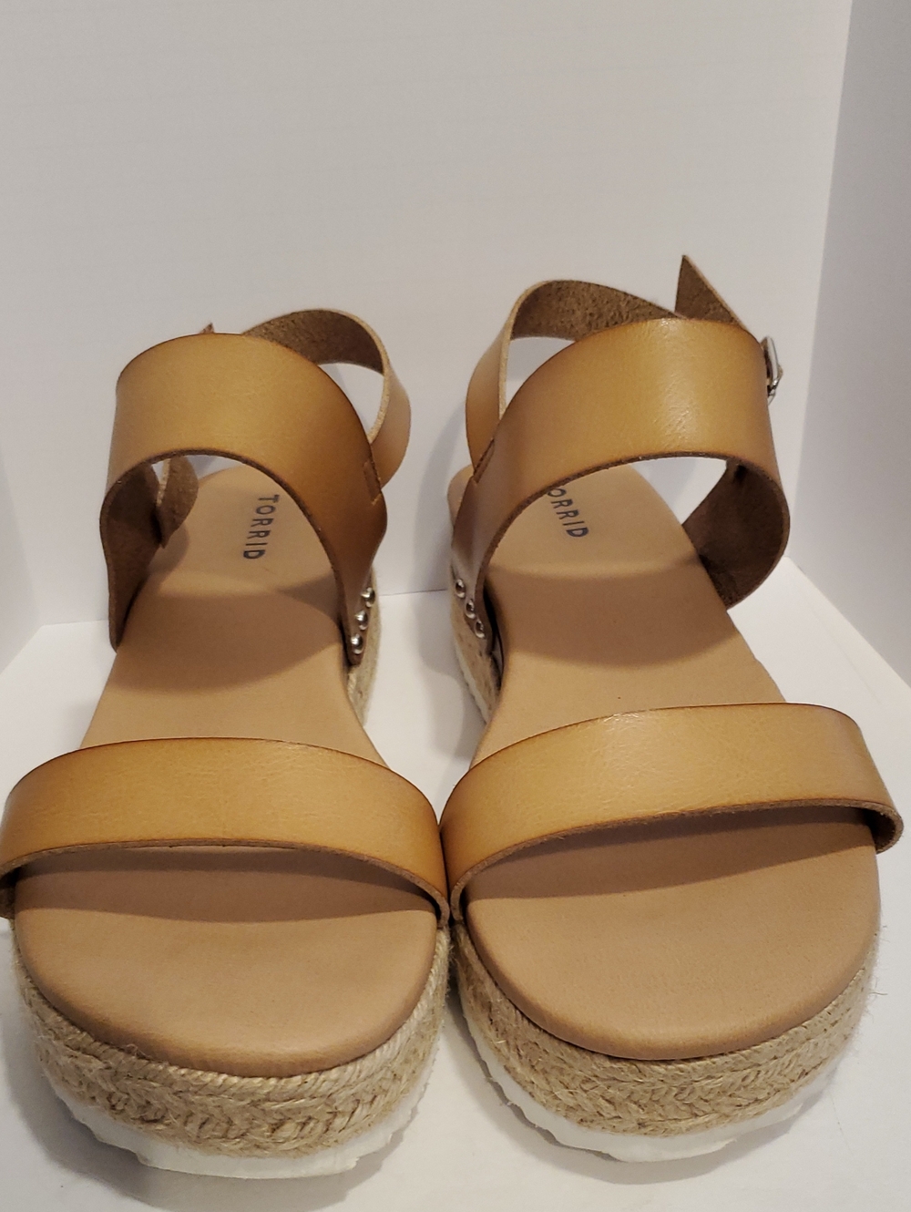 torrid Tan Cognac Espadrille Platform Wedge Sandals - Picture 3 of 10
